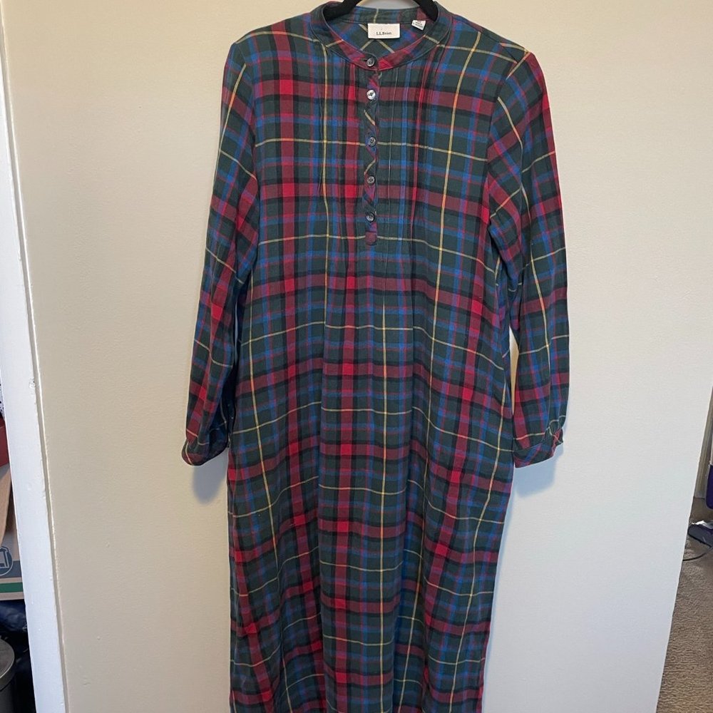 LL Bean Plaid Nightgown